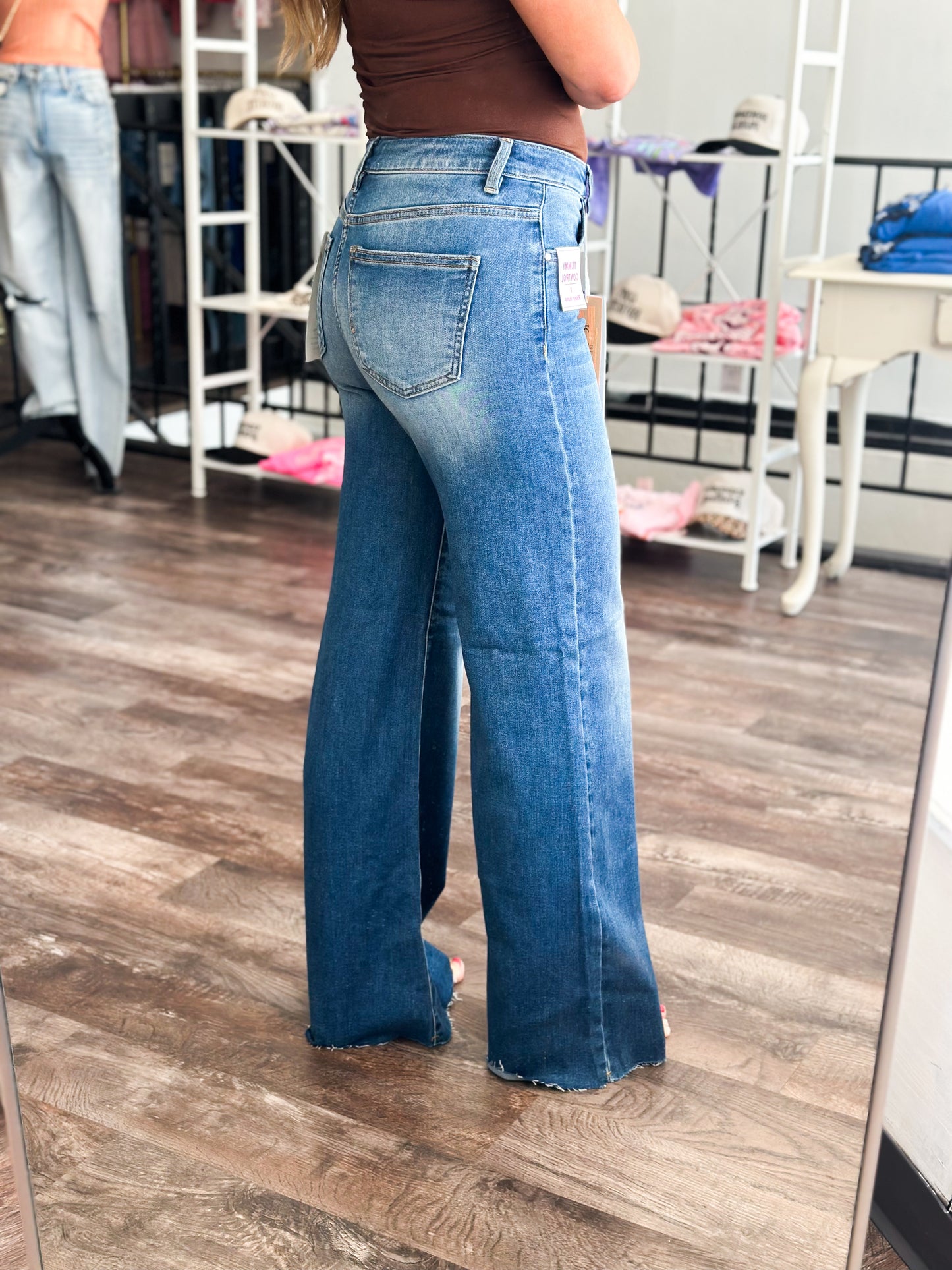 Trina Tummy Control Raw Hem Denim