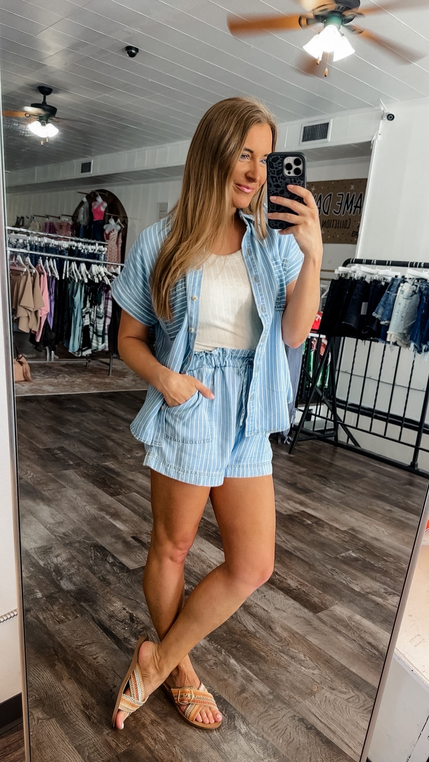 Sunday Dreaming Pinstripe Button Down