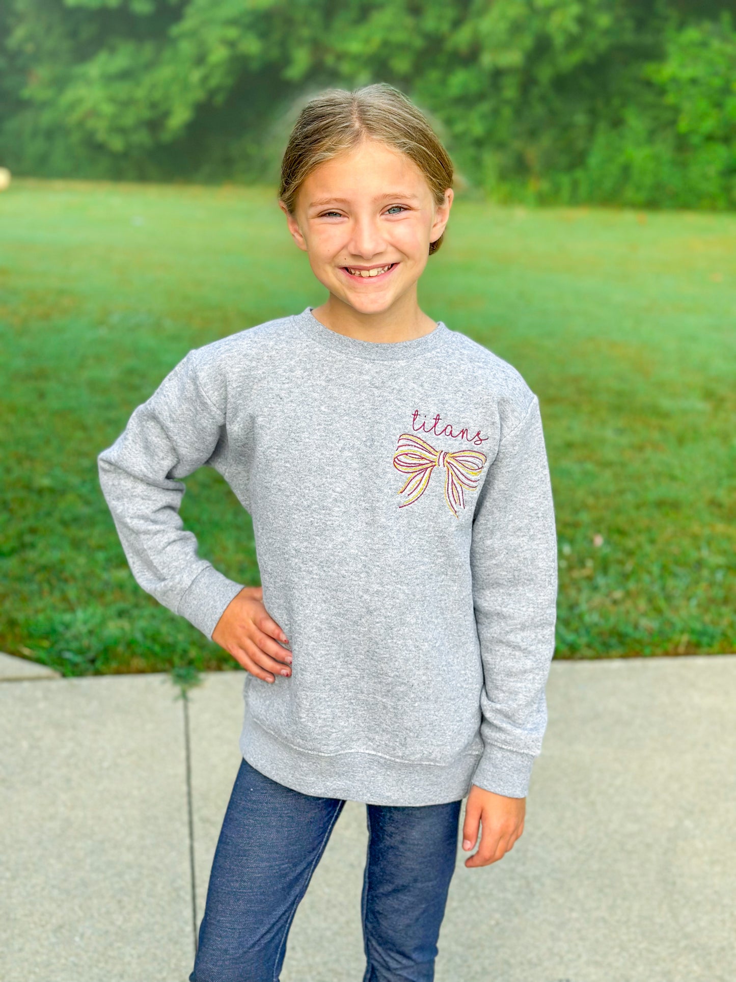 PREORDER Custom Embroidered Bow Design - YOUTH