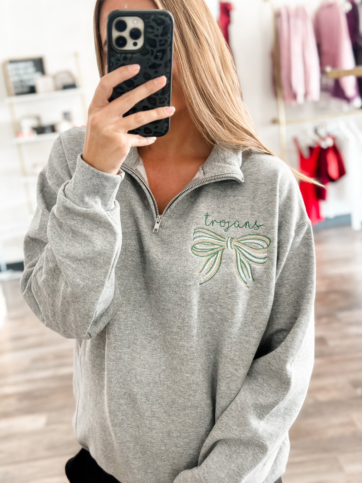 PREORDER Custom Embroidered Bow Design - ADULT