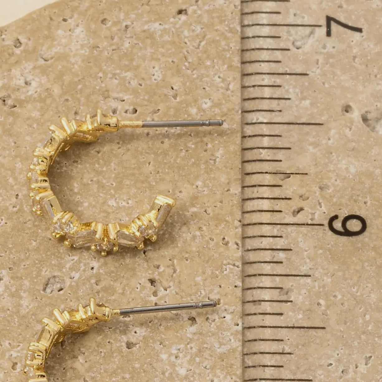 Baguette Hoop Earrings