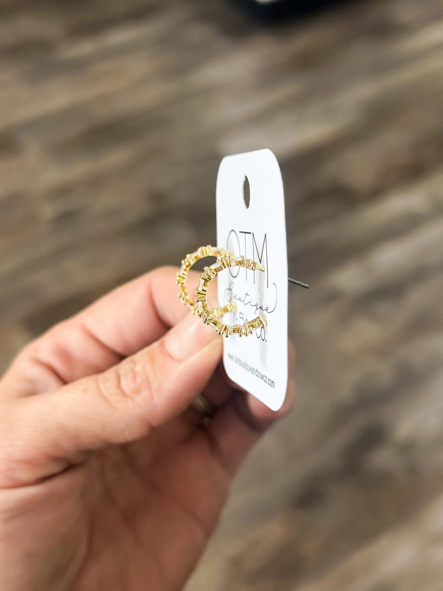 Baguette Hoop Earrings
