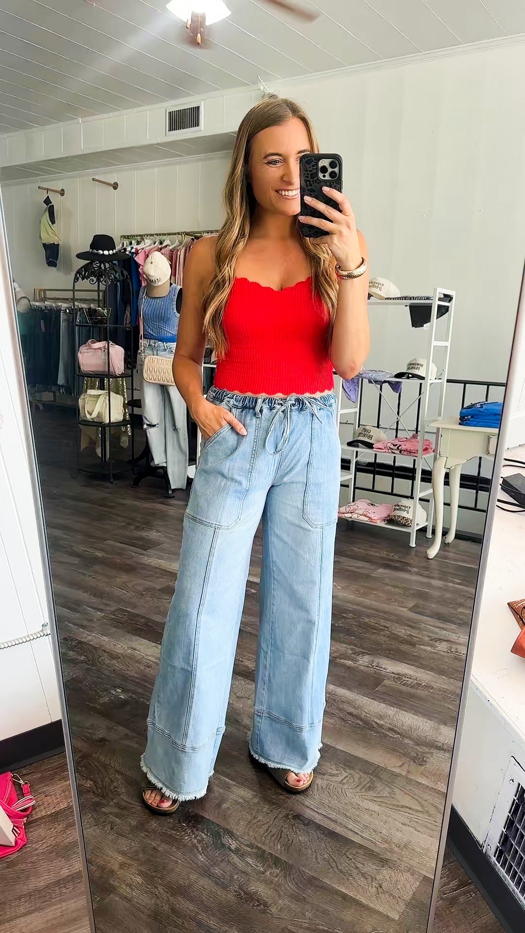 Leona Wide Leg Baggy Denim - Light