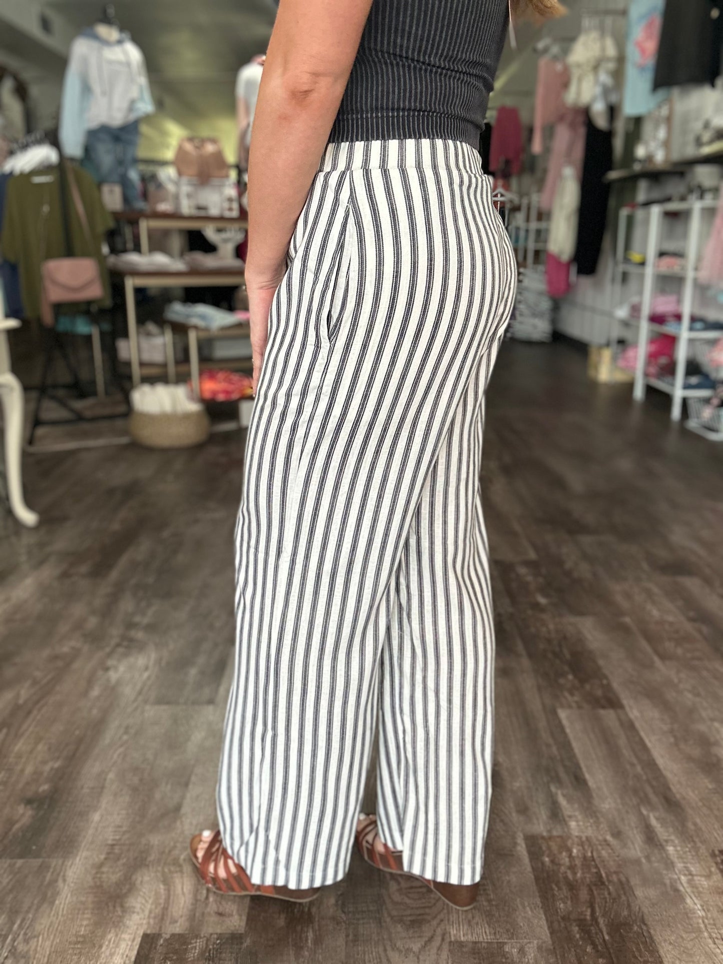 Walk Along The Beach Pinstripe Pants