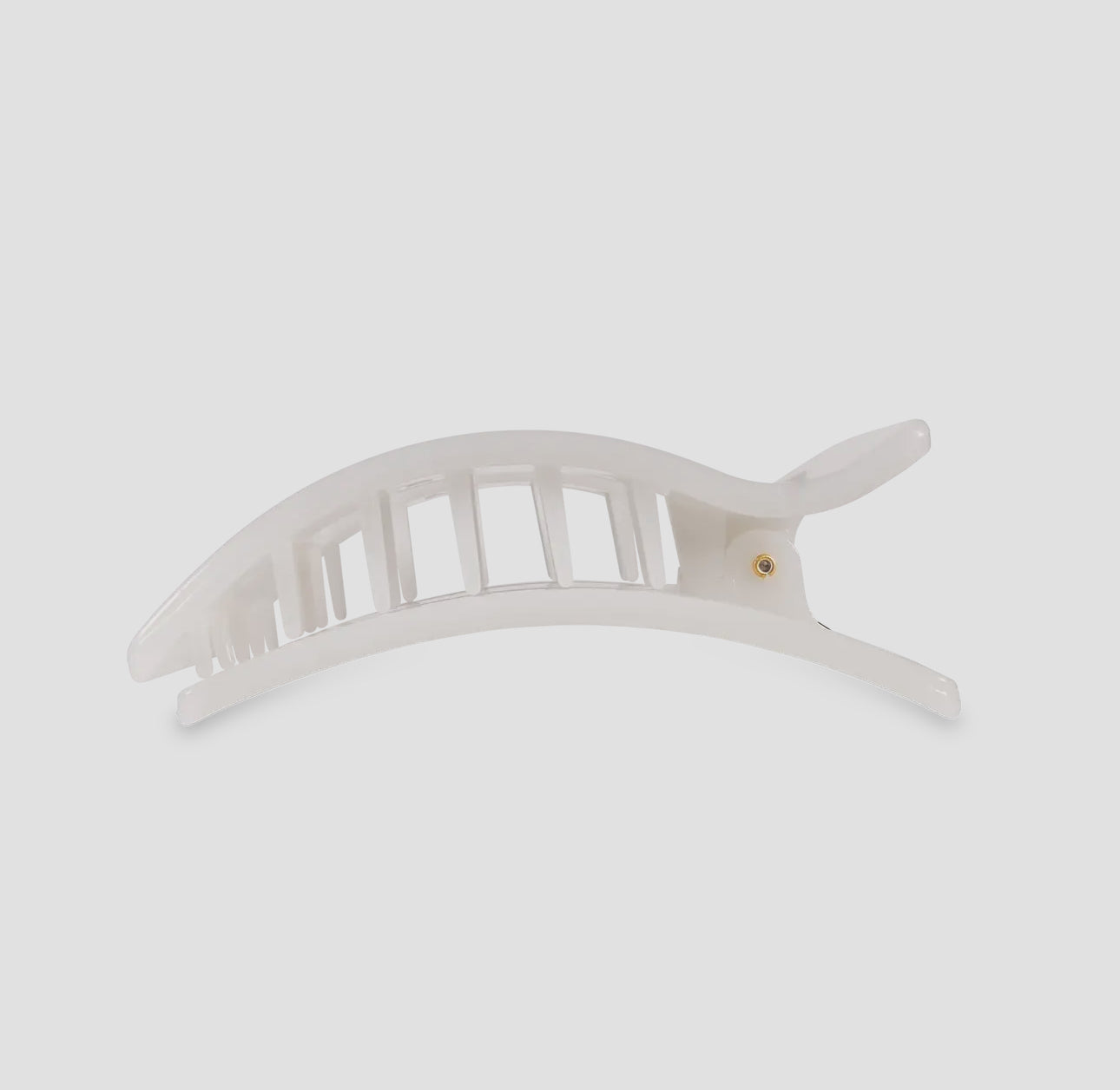 Coconut White Flat Rectangle Clip - Medium