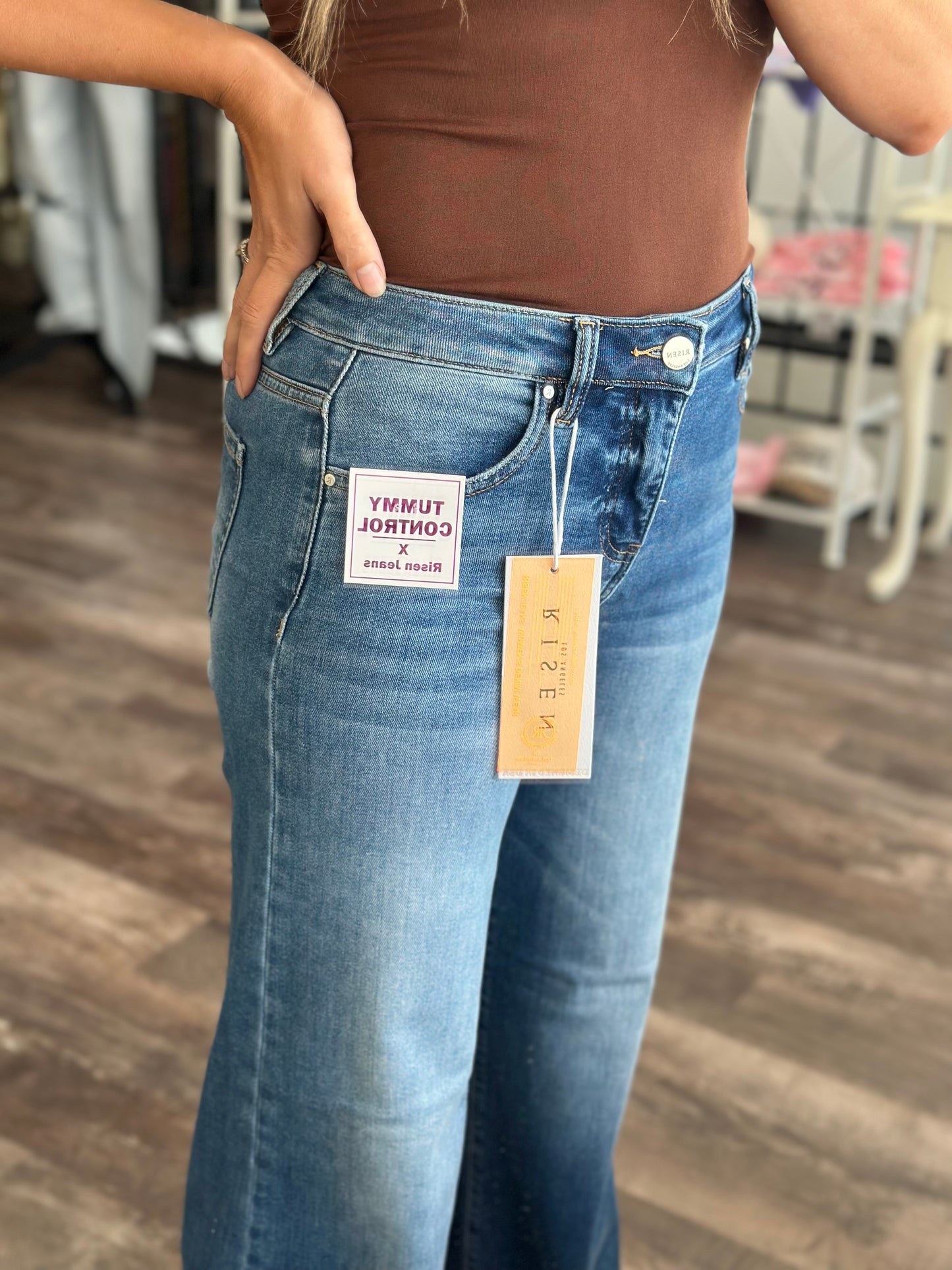 Trina Tummy Control Raw Hem Denim