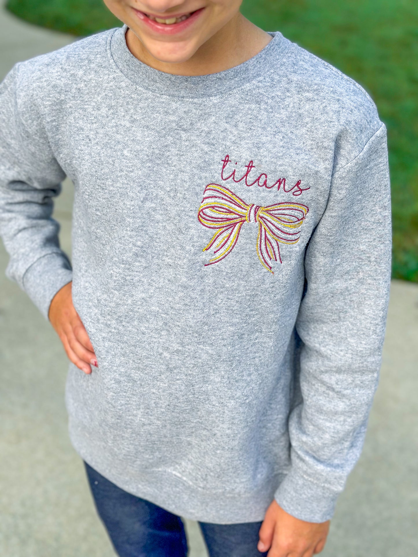 PREORDER Custom Embroidered Bow Design - YOUTH