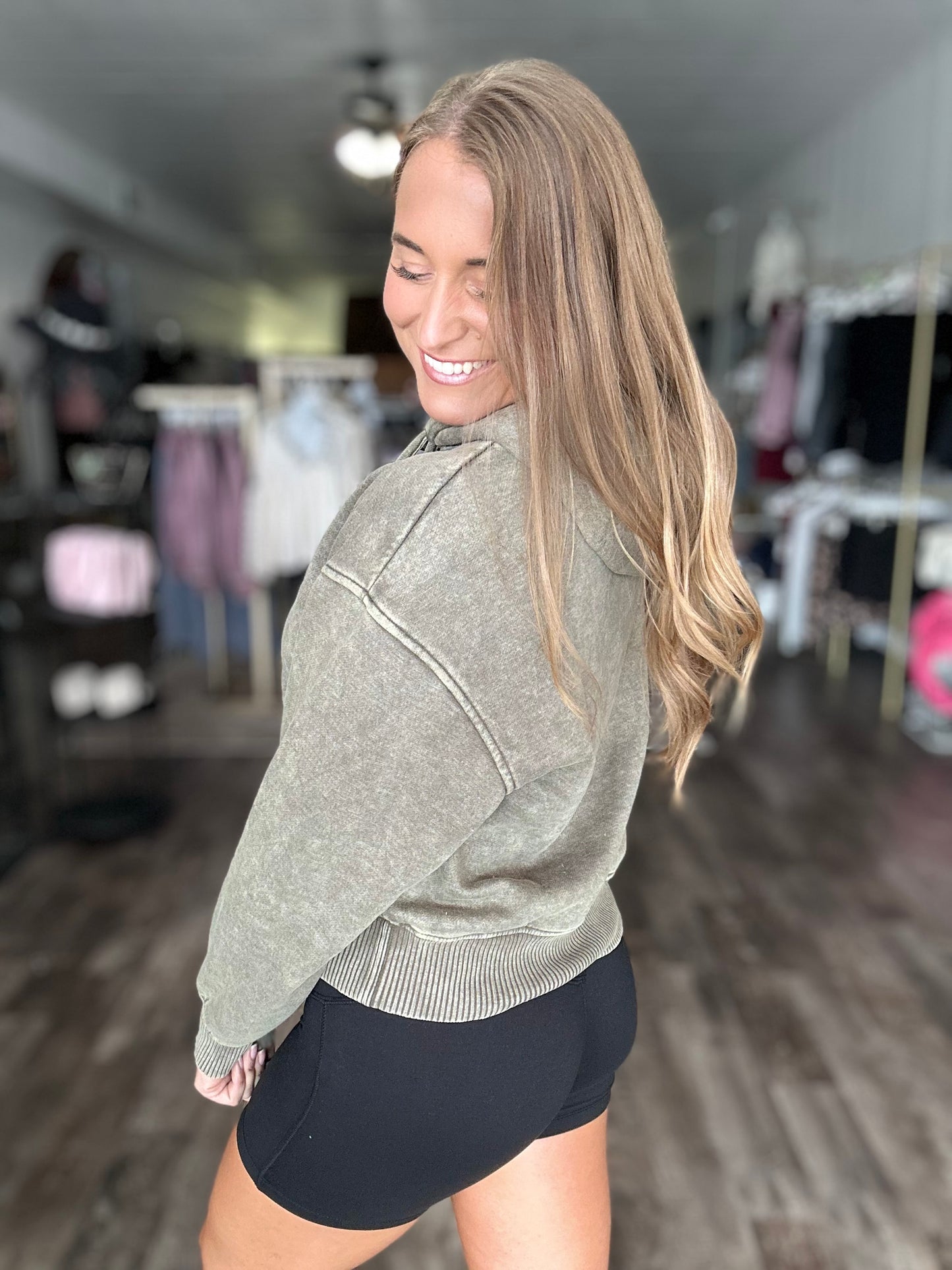 Cozy On Up Hoodie - Dark Olive