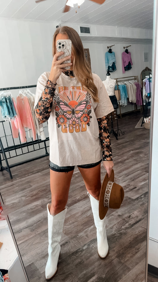 Be The Good Acid Wash Oversized Tee