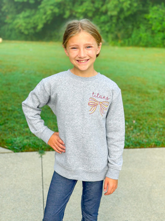 PREORDER Custom Embroidered Bow Design - YOUTH