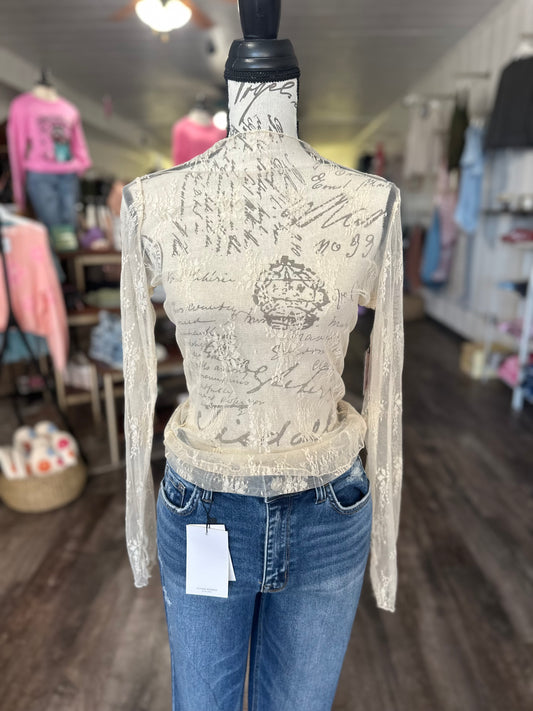 RESTOCK Spice Up Your Look Lace Top - Ivory
