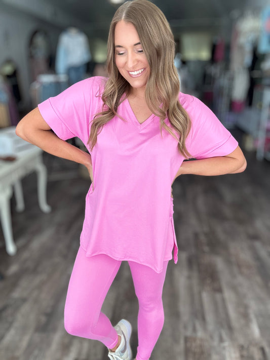 Have It Your Way Leggings Set - Candy Pink