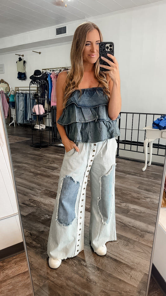 Get Outta Town Striped Boho Pants