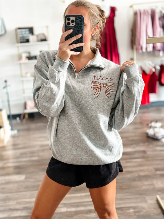 PREORDER Custom Embroidered Bow Design - ADULT