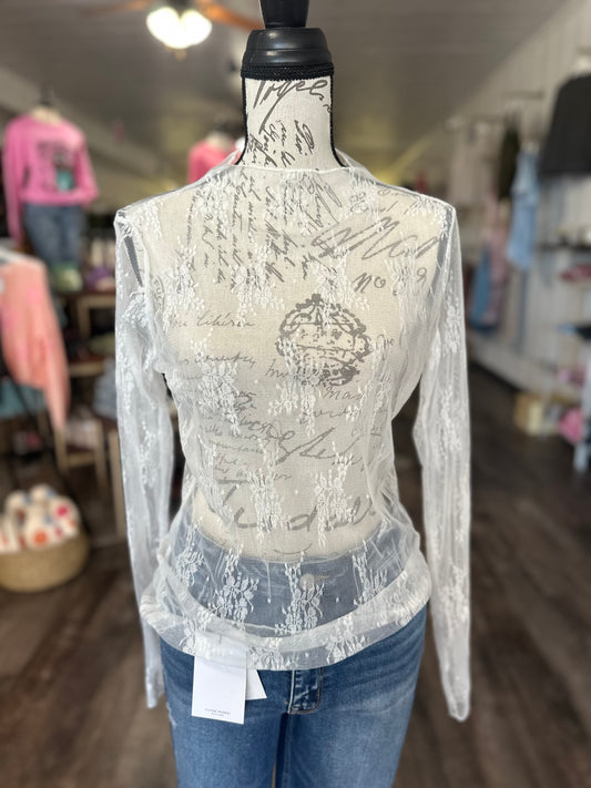 Spice Up Your Look Lace Top - White