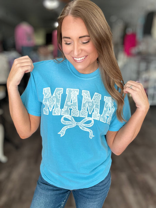 Mama Faux Lace Graphic Tee