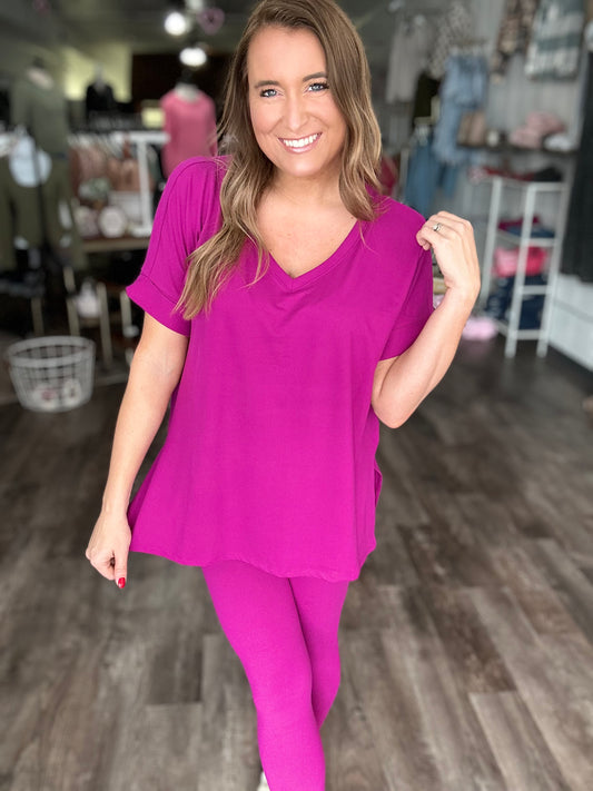 Have It Your Way Leggings Set - Plum