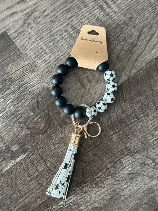 Soccer Bangle Key Ring