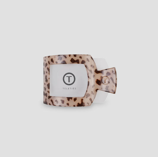 Blonde Tortoise Flat Square Clip - Small