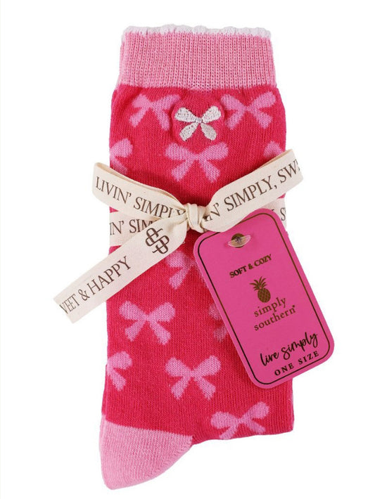 Pink Bow Socks