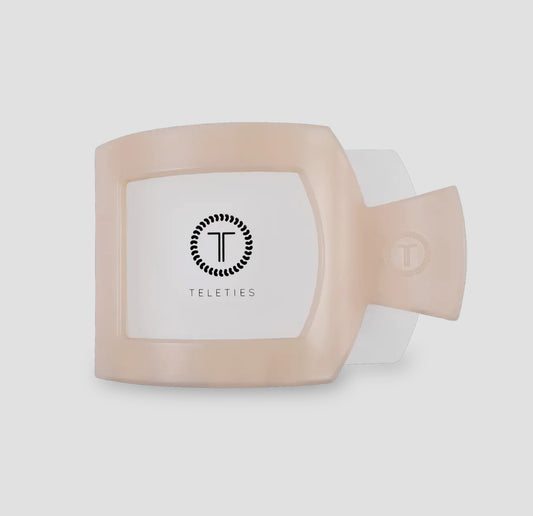 Almond Beige Flat Square Clip - Medium