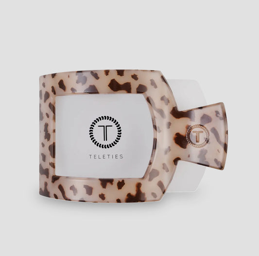Blonde Tortoise Flat Square Clip - Large